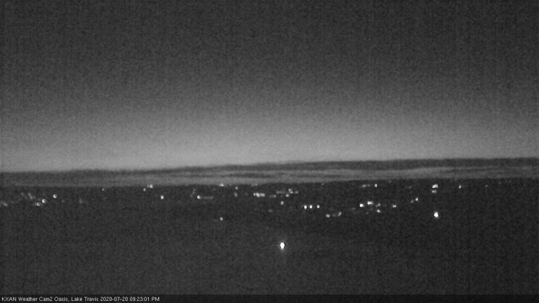 Lake Travis webcam, July 20, 2020 9:25 PM CT