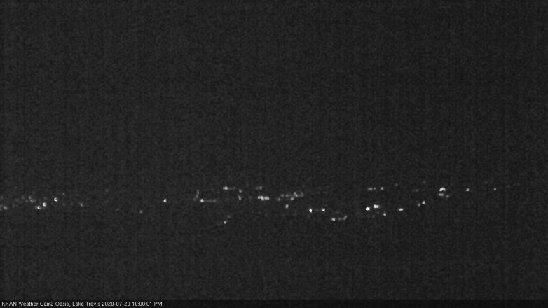 Lake Travis webcam, July 20, 2020 10:00 PM CT
