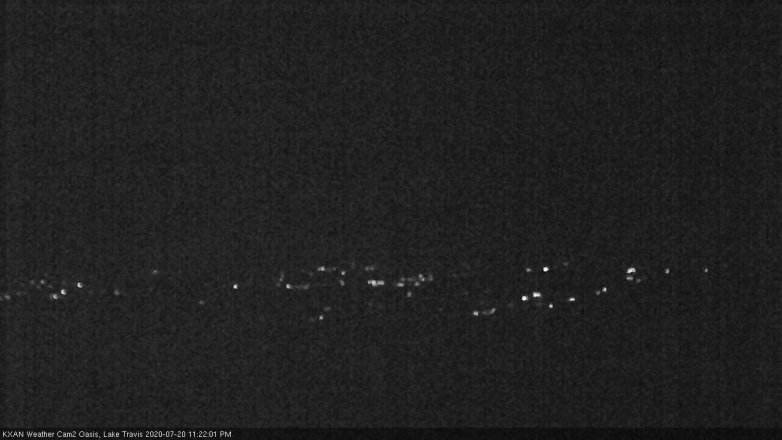 Lake Travis webcam, July 20, 2020 11:25 PM CT