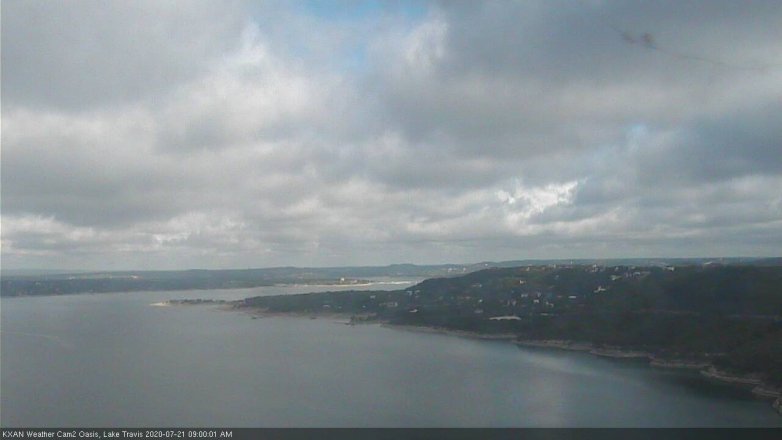 Lake Travis webcam, July 21, 2020 9:00 AM CT