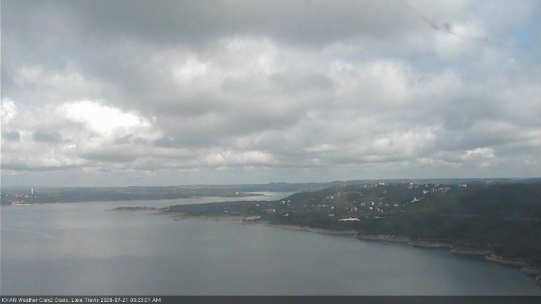 Lake Travis webcam, July 21, 2020 9:25 AM CT