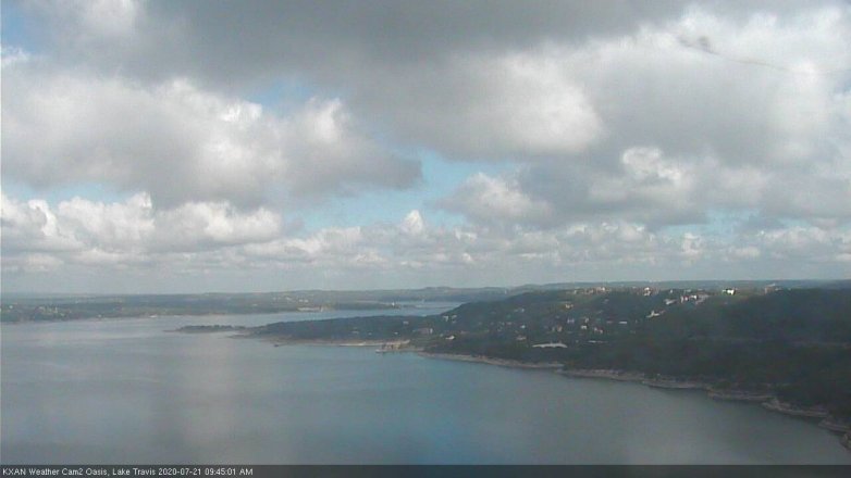 Lake Travis webcam, July 21, 2020 9:45 AM CT