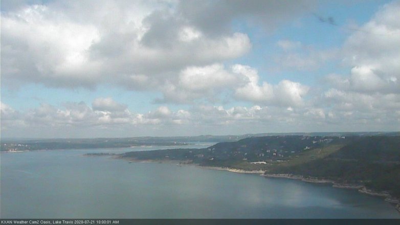 Lake Travis webcam, July 21, 2020 10:00 AM CT