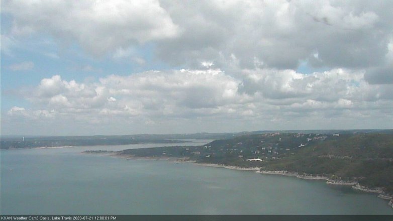 Lake Travis webcam, July 21, 2020 12:00 PM CT
