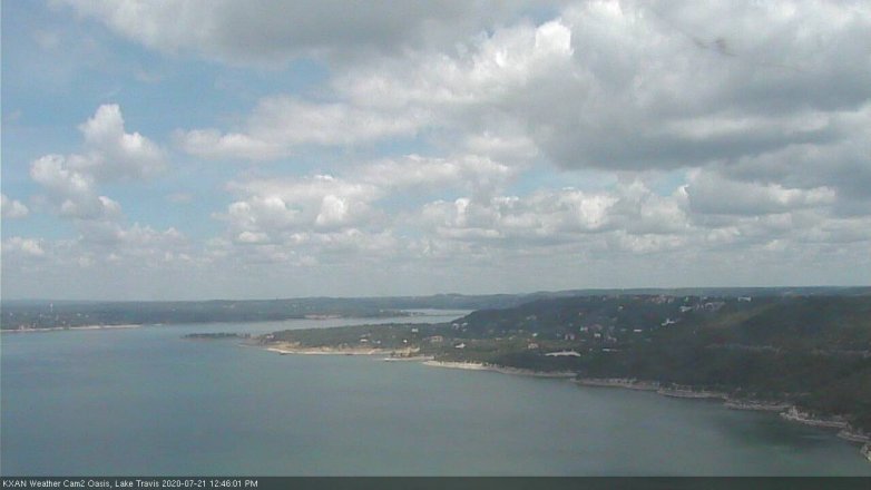 Lake Travis webcam, July 21, 2020 12:45 PM CT