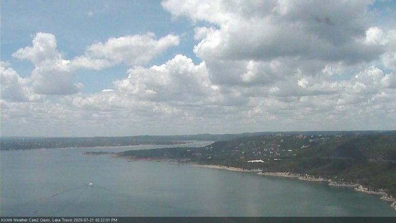 Lake Travis webcam, July 21, 2020 2:25 PM CT