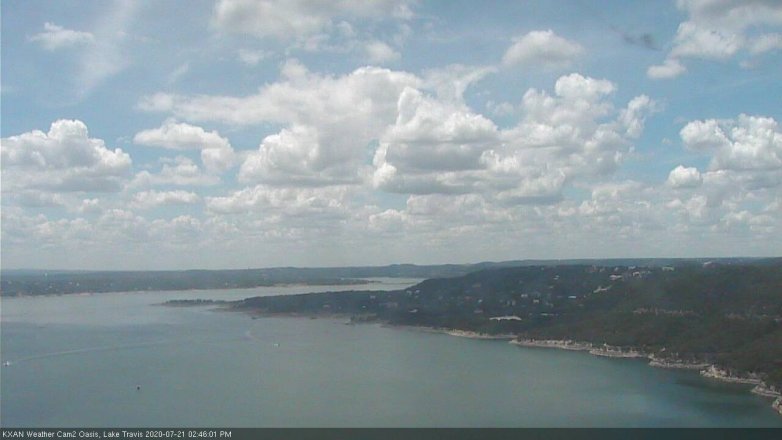 Lake Travis webcam, July 21, 2020 2:45 PM CT