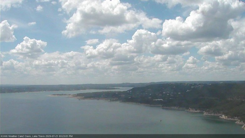 Lake Travis webcam, July 21, 2020 3:25 PM CT
