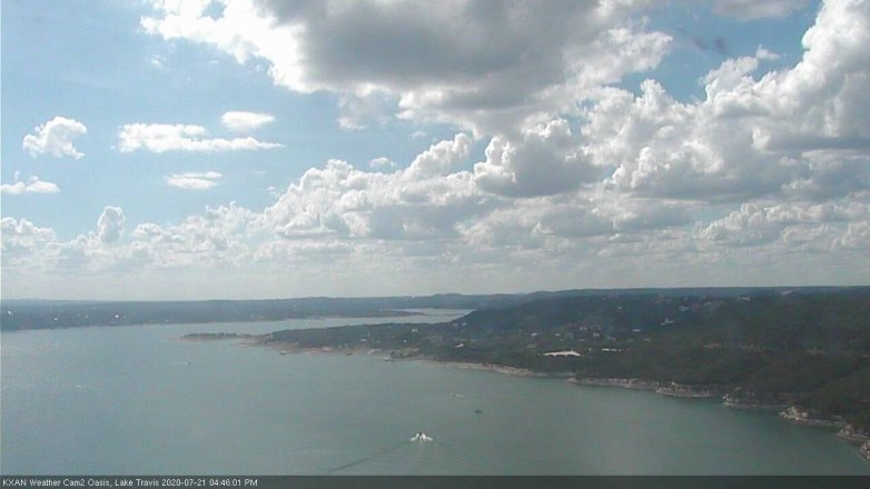 Lake Travis webcam, July 21, 2020 4:45 PM CT