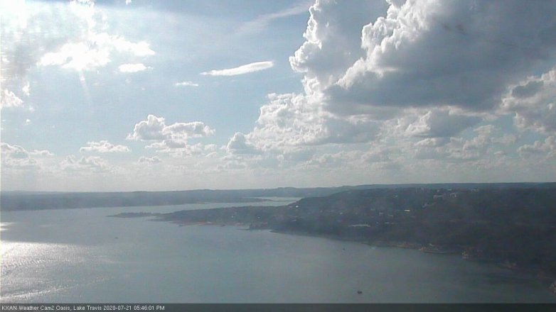 Lake Travis webcam, July 21, 2020 5:45 PM CT