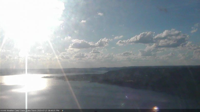 Lake Travis webcam, July 21, 2020 6:45 PM CT