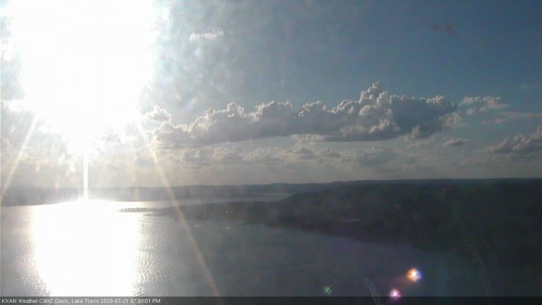 Lake Travis webcam, July 21, 2020 7:00 PM CT