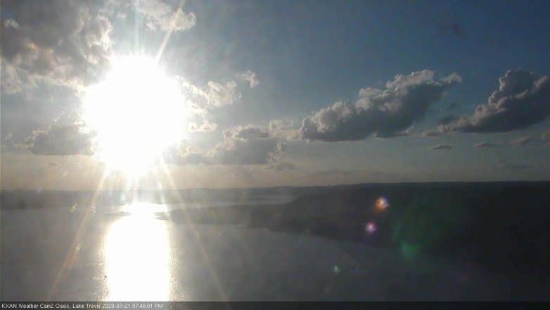 Lake Travis webcam, July 21, 2020 7:45 PM CT