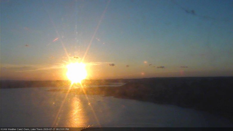 Lake Travis webcam, July 21, 2020 8:25 PM CT