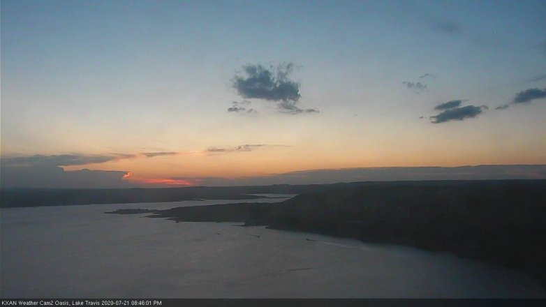 Lake Travis webcam, July 21, 2020 8:45 PM CT