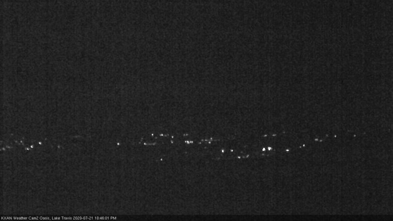 Lake Travis webcam, July 21, 2020 10:45 PM CT