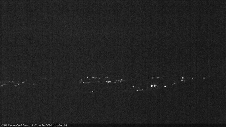 Lake Travis webcam, July 21, 2020 11:00 PM CT