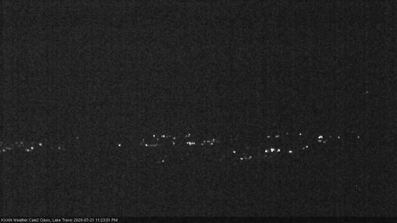 Lake Travis webcam, July 21, 2020 11:25 PM CT