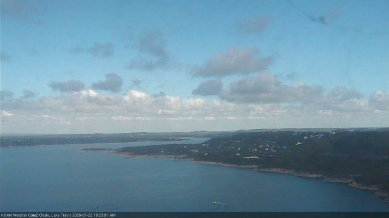 Lake Travis webcam, July 22, 2020 10:25 AM CT