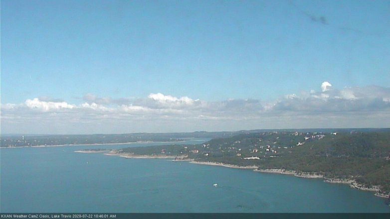 Lake Travis webcam, July 22, 2020 10:45 AM CT