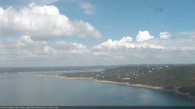 Lake Travis webcam, July 22, 2020 11:25 AM CT
