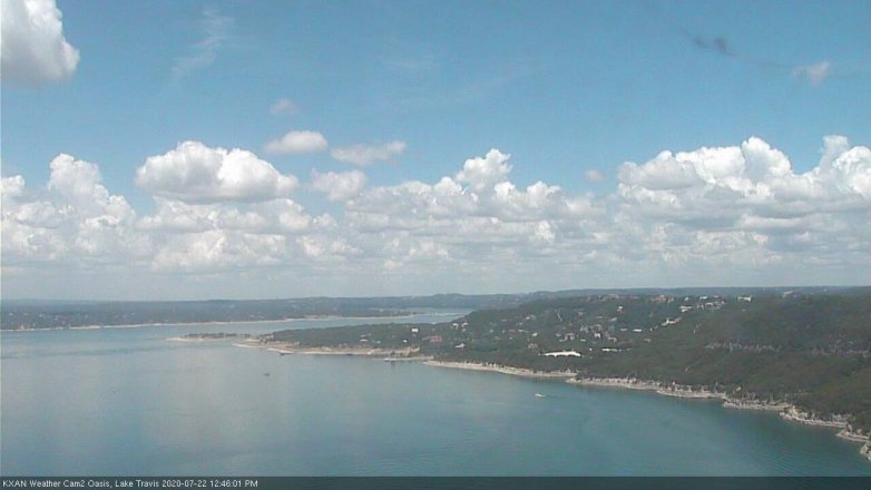 Lake Travis webcam, July 22, 2020 12:45 PM CT
