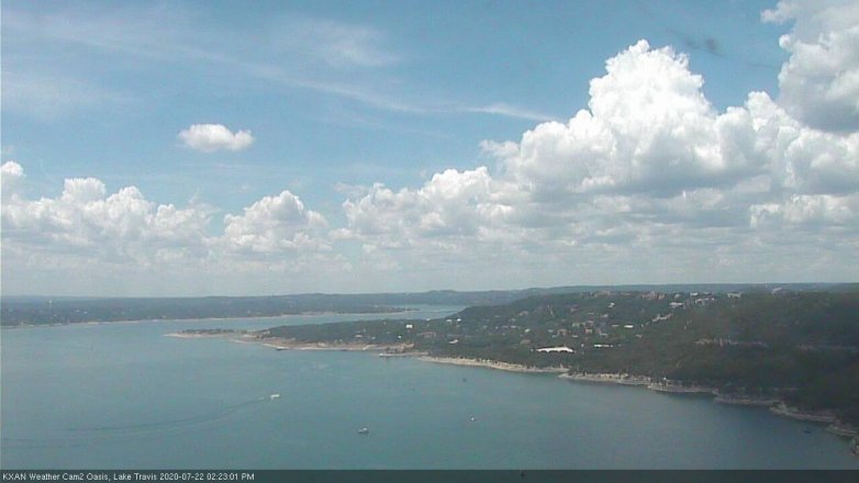 Lake Travis webcam, July 22, 2020 2:25 PM CT