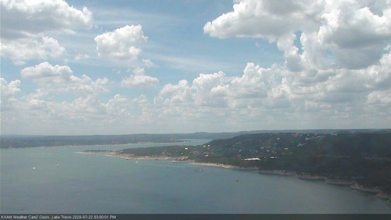 Lake Travis webcam, July 22, 2020 3:00 PM CT
