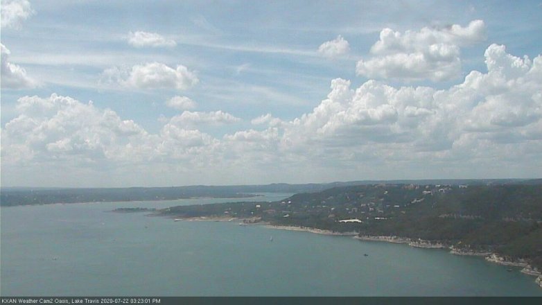 Lake Travis webcam, July 22, 2020 3:25 PM CT