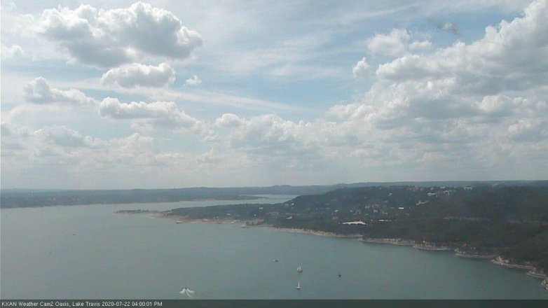 Lake Travis webcam, July 22, 2020 4:00 PM CT