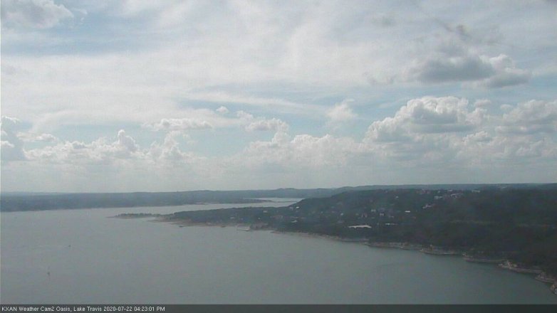 Lake Travis webcam, July 22, 2020 4:25 PM CT
