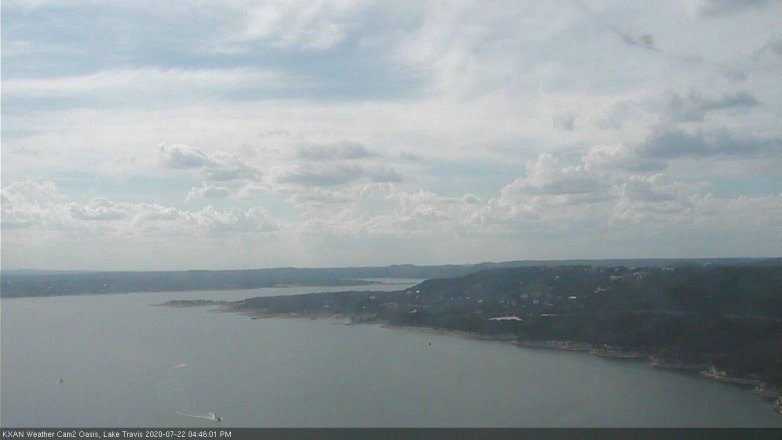 Lake Travis webcam, July 22, 2020 4:45 PM CT