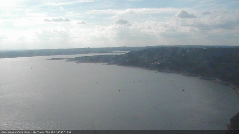Lake Travis webcam, July 22, 2020 5:45 PM CT