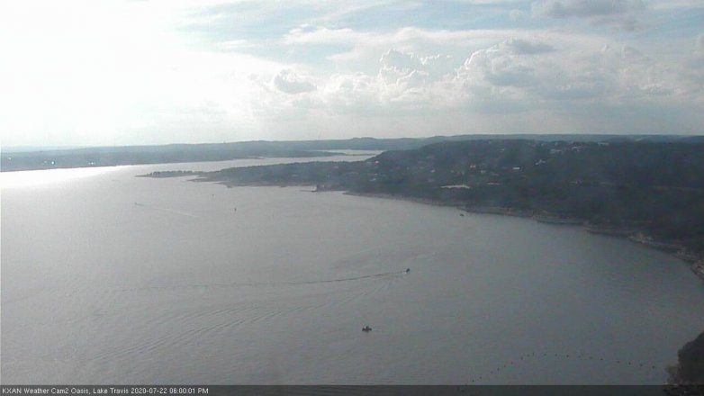 Lake Travis webcam, July 22, 2020 6:00 PM CT
