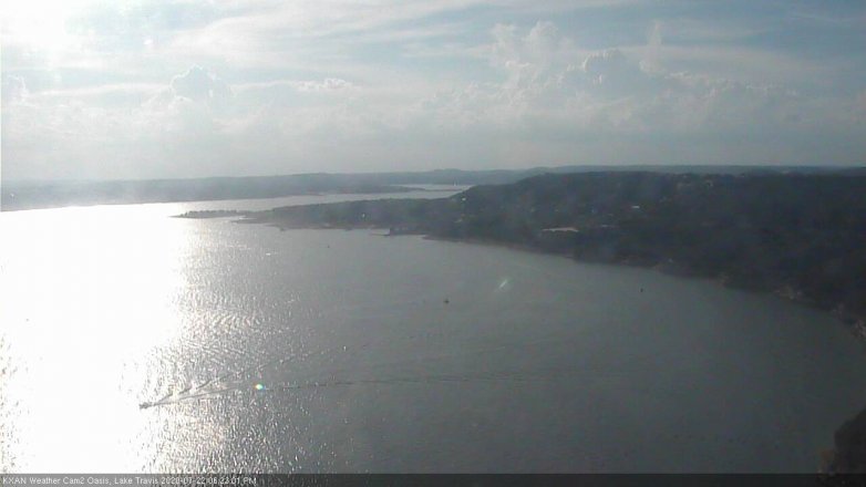 Lake Travis webcam, July 22, 2020 6:25 PM CT
