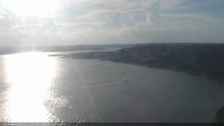 Lake Travis webcam, July 22, 2020 6:45 PM CT