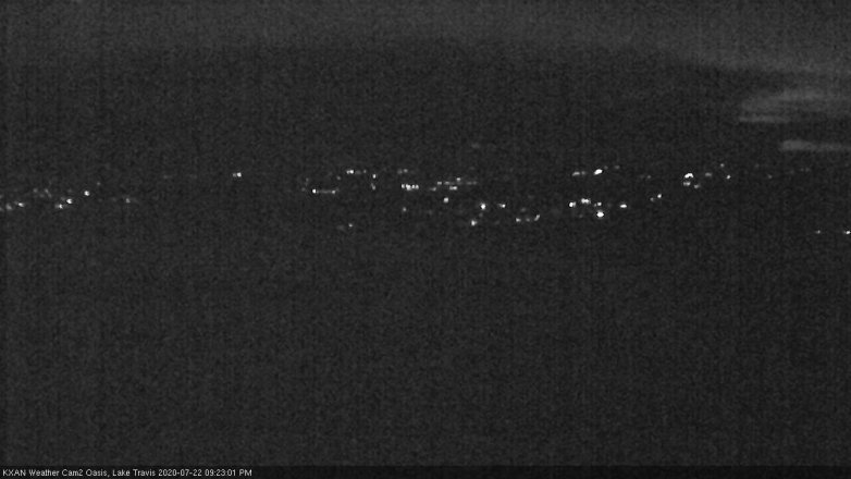 Lake Travis webcam, July 22, 2020 9:25 PM CT