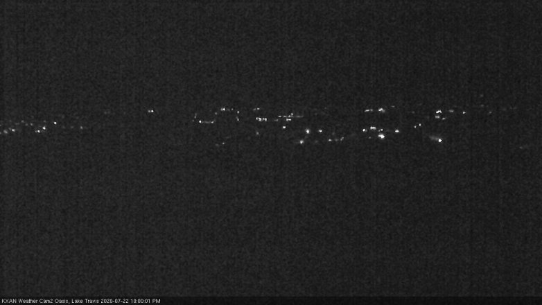 Lake Travis webcam, July 22, 2020 10:00 PM CT