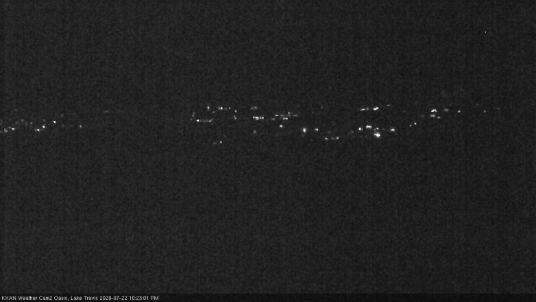Lake Travis webcam, July 22, 2020 10:25 PM CT