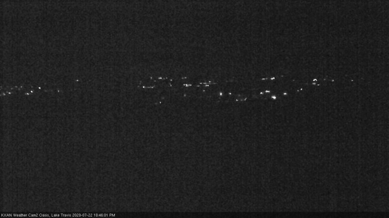 Lake Travis webcam, July 22, 2020 10:45 PM CT