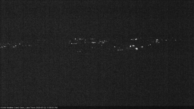 Lake Travis webcam, July 22, 2020 11:00 PM CT
