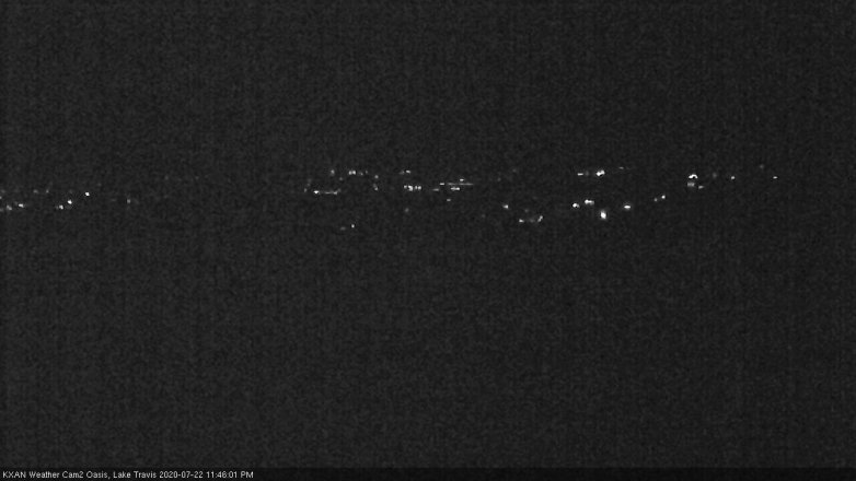 Lake Travis webcam, July 22, 2020 11:45 PM CT