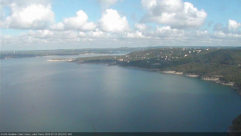 Lake Travis webcam, July 23, 2020 9:25 AM CT