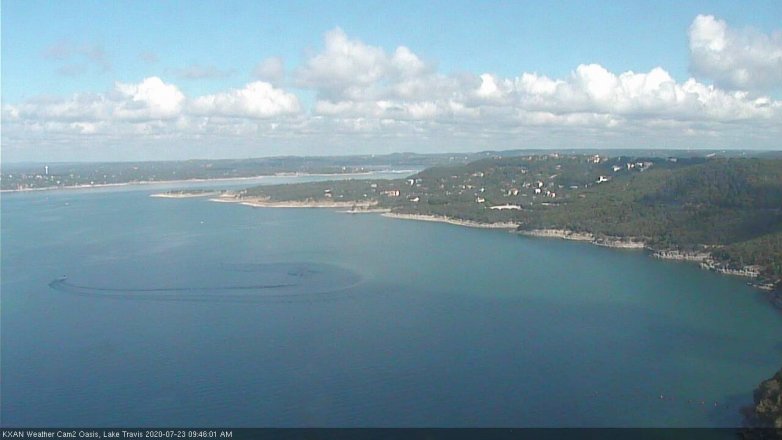 Lake Travis webcam, July 23, 2020 9:45 AM CT