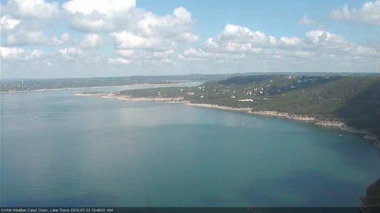 Lake Travis webcam, July 23, 2020 10:45 AM CT