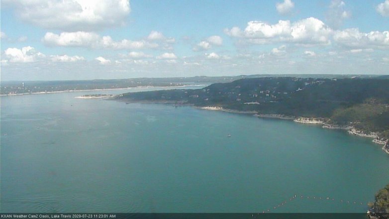 Lake Travis webcam, July 23, 2020 11:25 AM CT