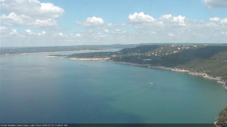 Lake Travis webcam, July 23, 2020 11:45 AM CT