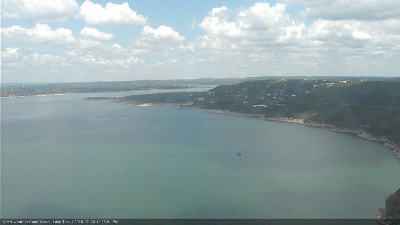 Lake Travis webcam, July 23, 2020 12:25 PM CT