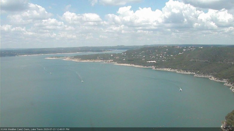 Lake Travis webcam, July 23, 2020 12:45 PM CT