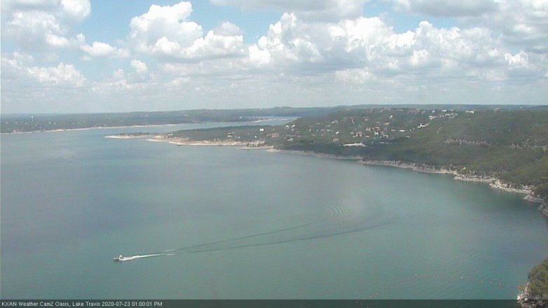 Lake Travis webcam, July 23, 2020 1:00 PM CT